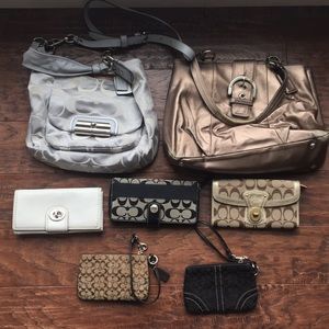 LOT of Coach bags, wallets, & wristlets